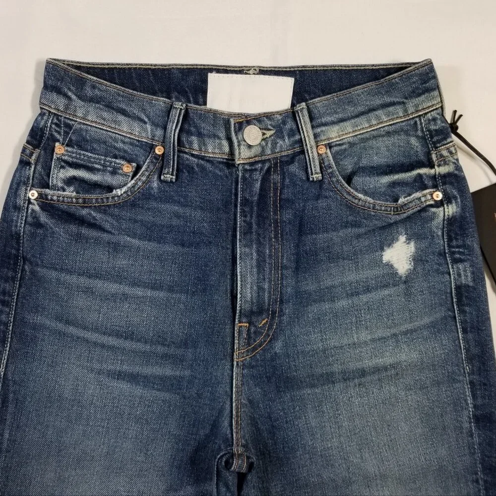 NWT MOTHER The Swooner Crop Jeans Your Treat Or Mine Distressed 24,26,27 $268